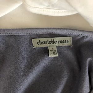 Blue Strappy Low Cut Top